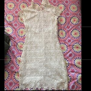 White flower lace dress